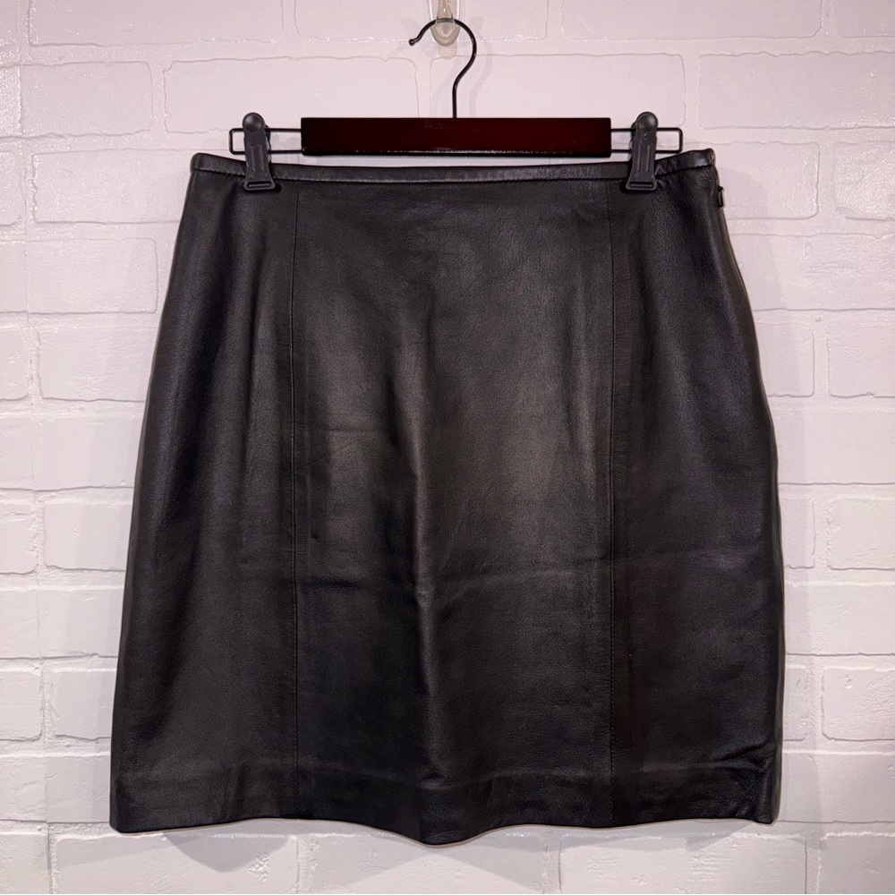Vintage Amanda Smith 100% Sheep Napa Leather Lined Skirt in Excellent Condition